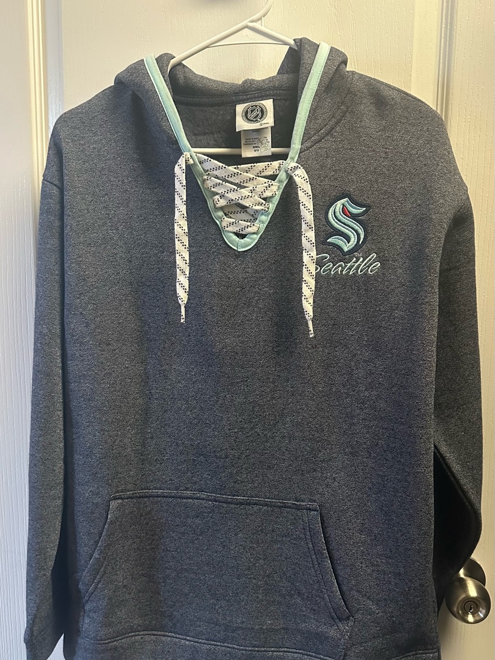 Seattle Kraken Lace-Up Hooded Sweatshirt